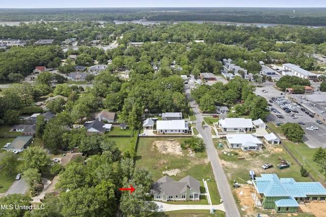 435 Bills Ave, Ocean Springs, MS 39564 - aerial overview of property's location with nearby suburban area