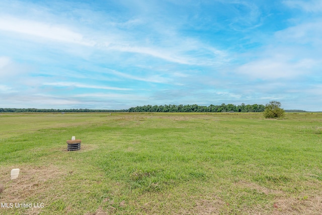 view of yard featuring a rural view