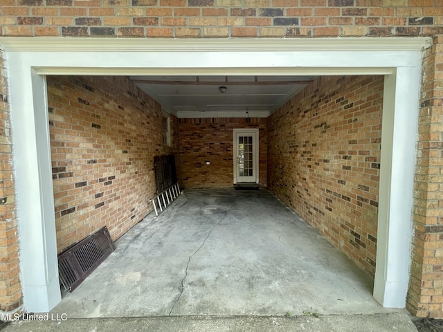 1103 N Yale St, Cleveland, MS 38732 - view of patio / terrace featuring a garage