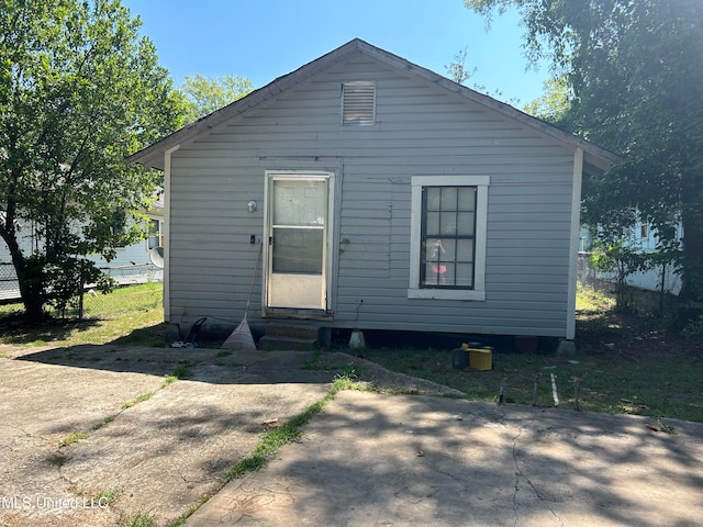 view of back of property