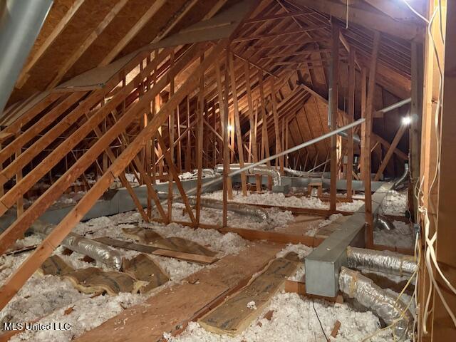 view of attic