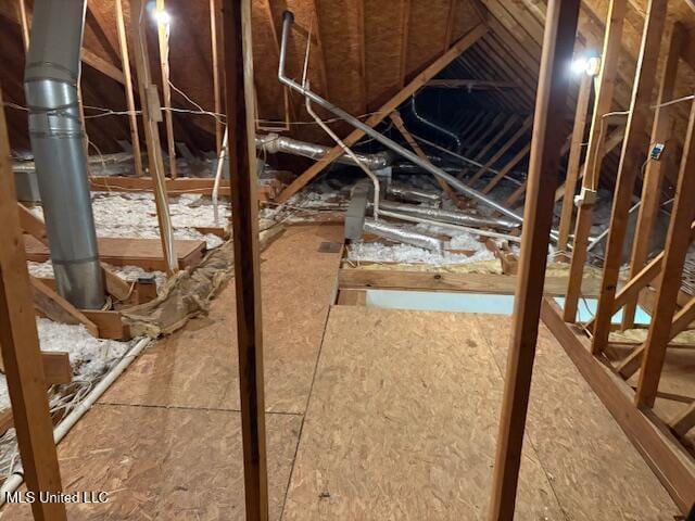 view of attic