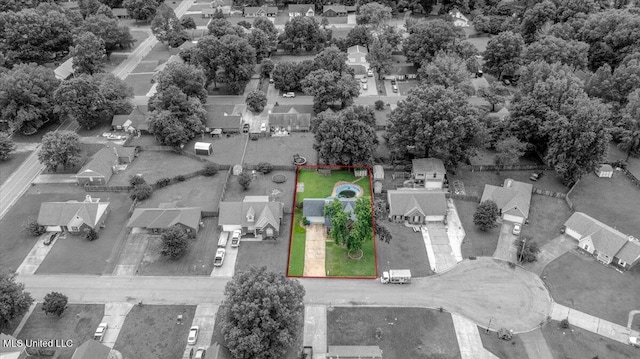 6933 Fox Briar Cv, Walls, MS 38680 - aerial view of residential area with property boundaries highlighted
