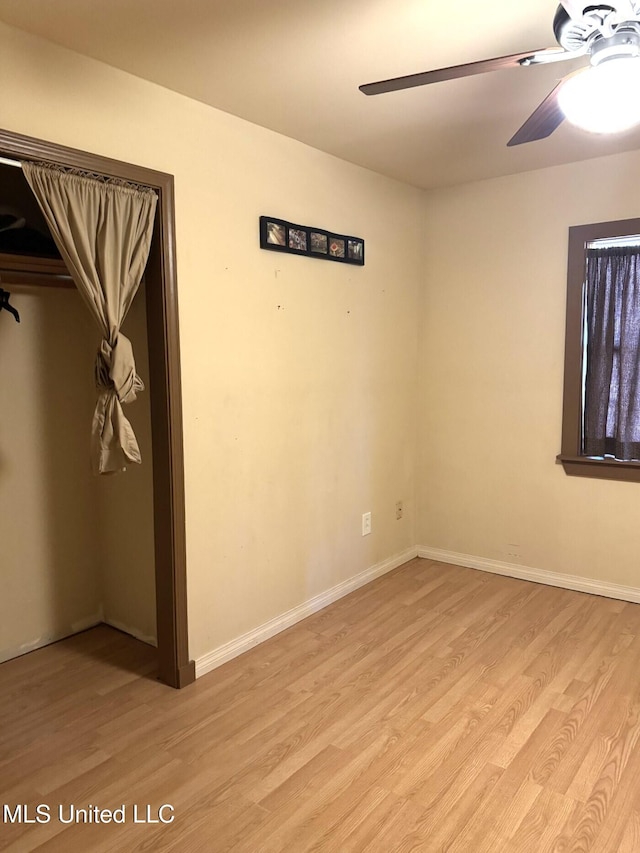 46 Stirling Rd, Natchez, MS 39120 - unfurnished room with ceiling fan and light hardwood / wood-style floors
