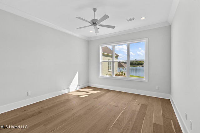 126 Herons Bay Cir Lot 1136, Madison, MS 39110 - empty room featuring baseboards, ornamental molding, wood finished floors, and visible vents
