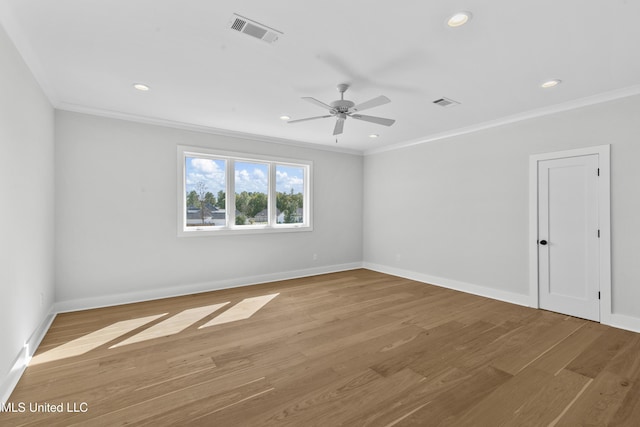 126 Herons Bay Cir Lot 1136, Madison, MS 39110 - empty room featuring visible vents, recessed lighting, and ornamental molding