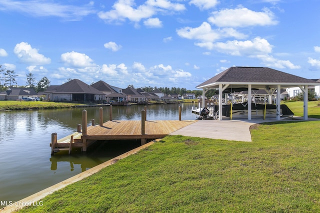 126 Herons Bay Cir Lot 1136, Madison, MS 39110 - view of dock featuring a residential view, a lawn, and a water view