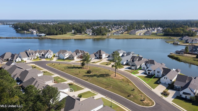 126 Herons Bay Cir Lot 1136, Madison, MS 39110 - aerial view featuring a water view and a residential view