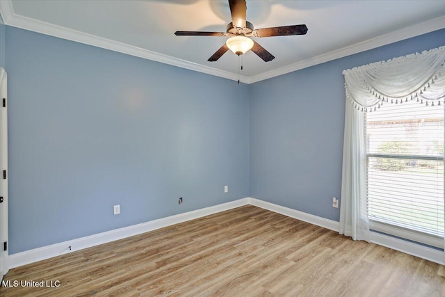 306 Canebreak Cv, Madison, MS 39110 - unfurnished room with wood finished floors, baseboards, ceiling fan, and ornamental molding