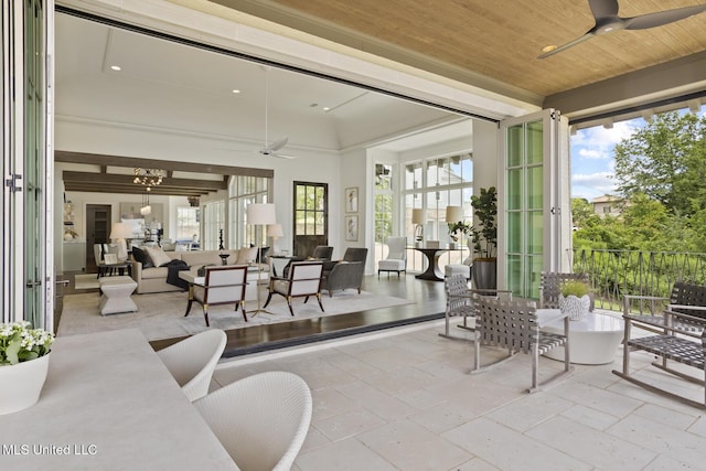 150 Old Trace Rd, Madison, MS 39110 - view of patio featuring a ceiling fan and an outdoor hangout area