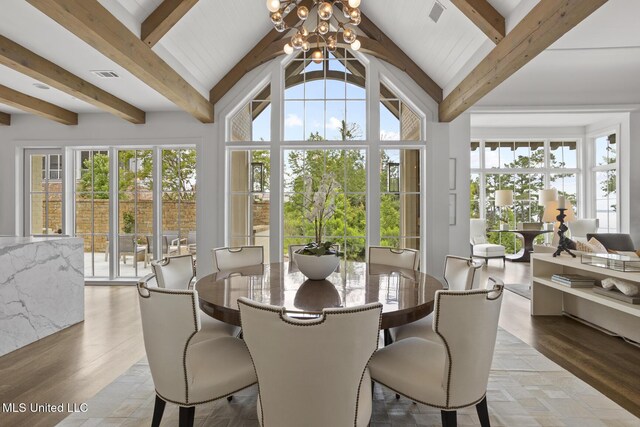 150 Old Trace Rd, Madison, MS 39110 - sunroom / solarium featuring healthy amount of natural light and a chandelier