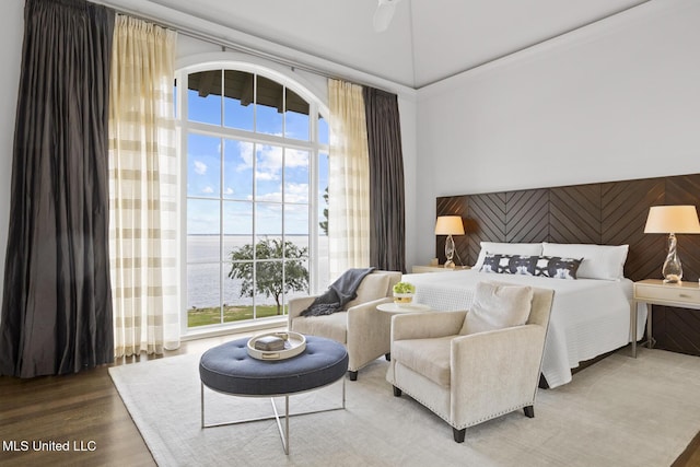 150 Old Trace Rd, Madison, MS 39110 - bedroom featuring wood finished floors and a water view