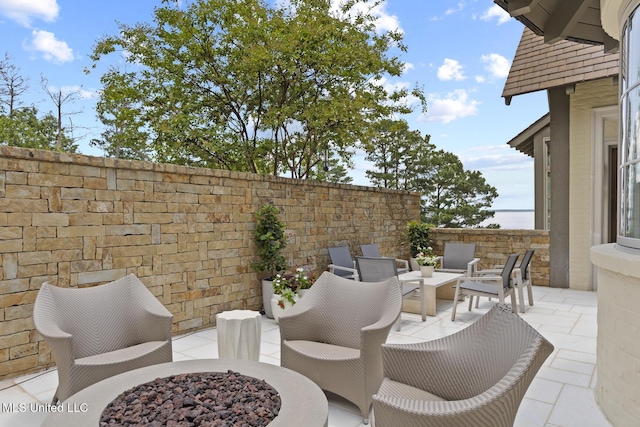 150 Old Trace Rd, Madison, MS 39110 - view of patio with a fire pit