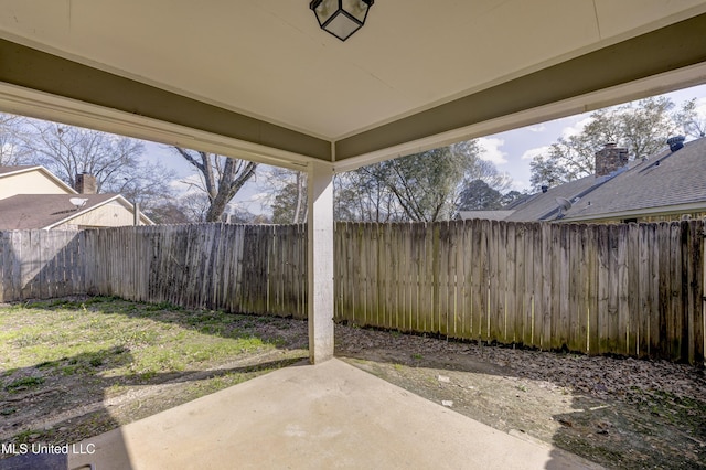 view of patio / terrace with a fenced backyard