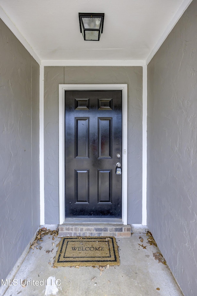 view of doorway to property