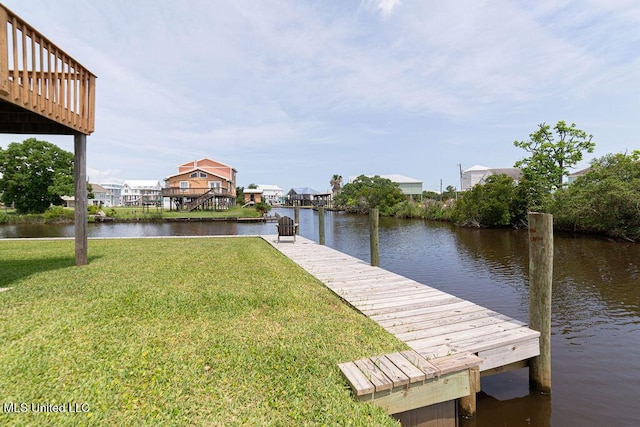 11088 Tahiti St, Bay Saint Louis, MS 39520 - dock featuring a lawn and a water view