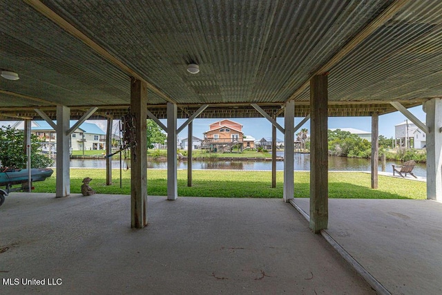 11088 Tahiti St, Bay Saint Louis, MS 39520 - view of patio / terrace featuring a water view and a residential view