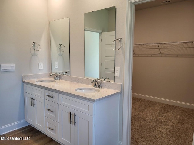 bathroom with vanity