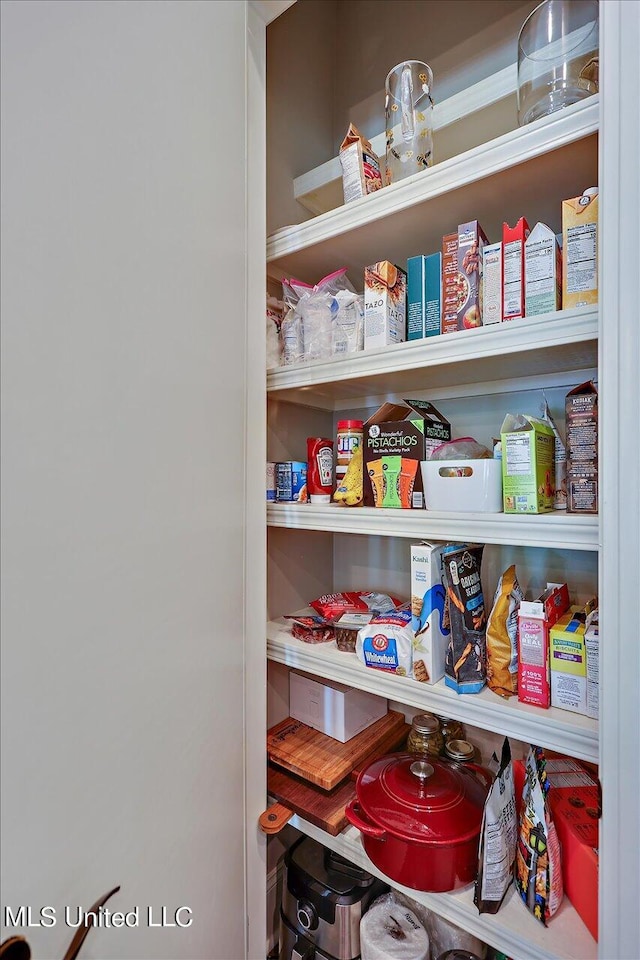 view of pantry