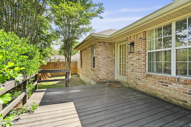 wooden deck with fence
