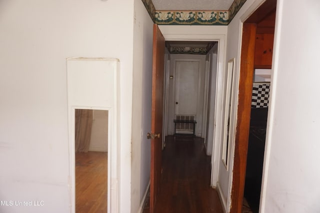 3828 California Ave, Jackson, MS 39213 - hallway with dark wood finished floors