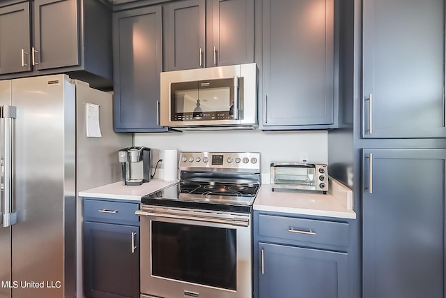 kitchen with appliances with stainless steel finishes