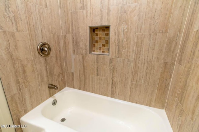 13128 Hanover Dr, Ocean Springs, MS 39564 - bathroom featuring washtub / shower combination