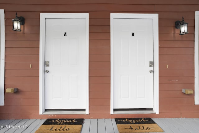 view of doorway to property