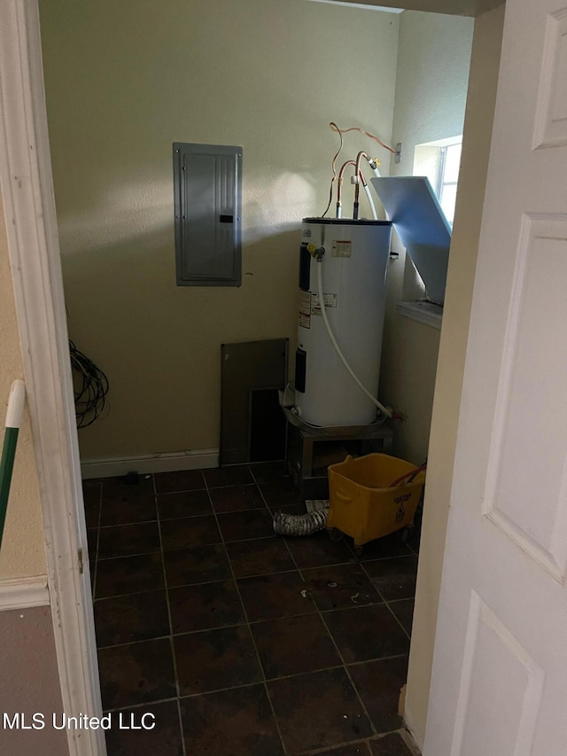 utilities with electric water heater and electric panel