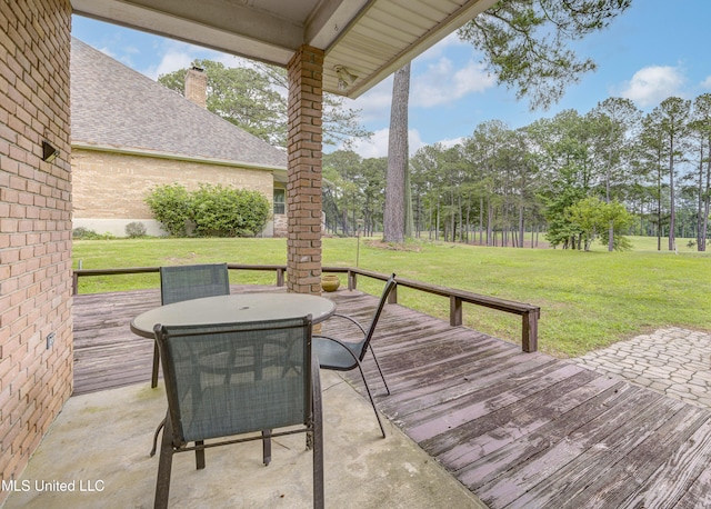 3099 E Fairway Dr, Brandon, MS 39047 - deck with a yard and outdoor dining space