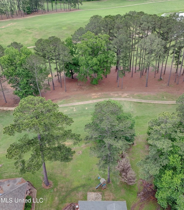 3099 E Fairway Dr, Brandon, MS 39047 - aerial view of property and surrounding area featuring a golf club and a tree filled landscape