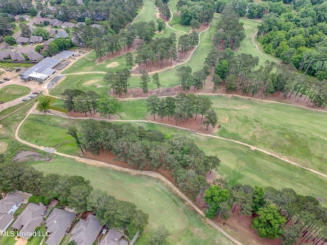 3099 E Fairway Dr, Brandon, MS 39047 - aerial overview of property's location with a golf course, nearby suburban area, and a tree filled landscape