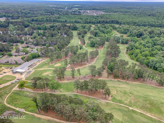 3099 E Fairway Dr, Brandon, MS 39047 - aerial overview of property's location with a forest and a golf course