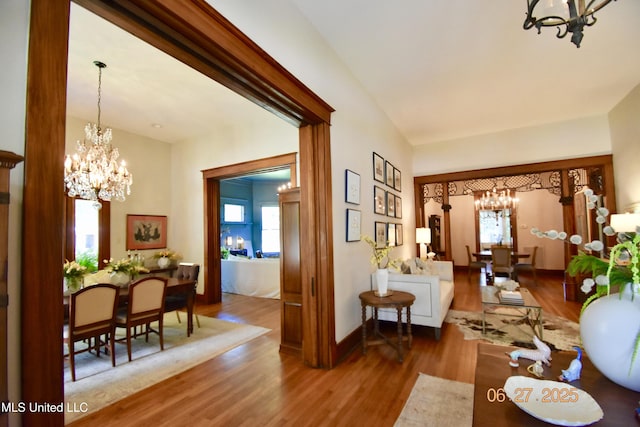 101 E E President, Greenwood, MS 38930 - living area with a chandelier and wood finished floors