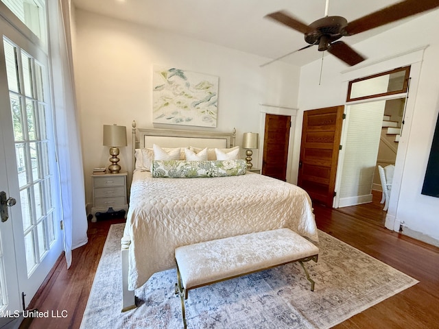 101 E E President, Greenwood, MS 38930 - bedroom with wood finished floors and ceiling fan