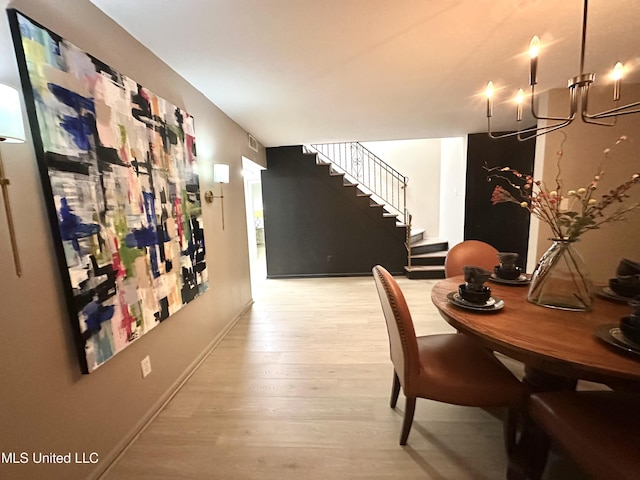 1529 Ticonderoga Dr, Southaven, MS 38671 - dining area featuring wood finished floors, stairs, and baseboards