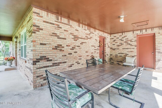 view of patio / terrace featuring outdoor dining space