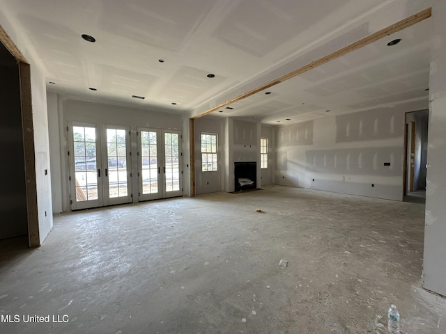 24 Waterstone Pl, Jackson, MS 39211 - unfurnished living room with french doors