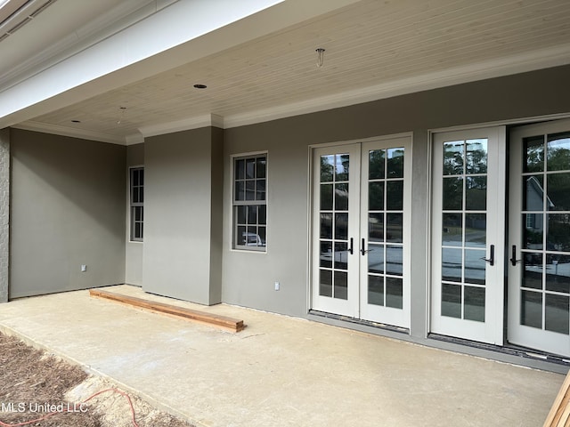 24 Waterstone Pl, Jackson, MS 39211 - exterior space featuring a patio, stucco siding, and french doors
