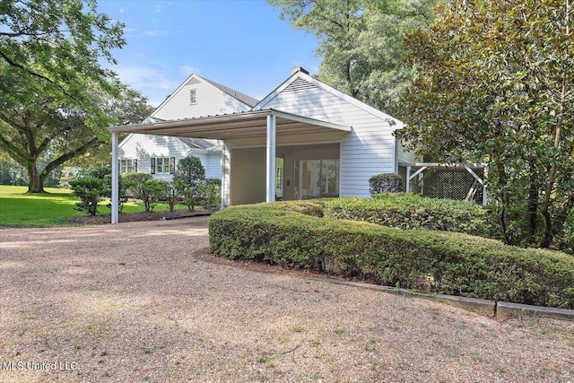 350 Whitfield Rd, Brandon, MS 39042 - view of front of property with gravel driveway
