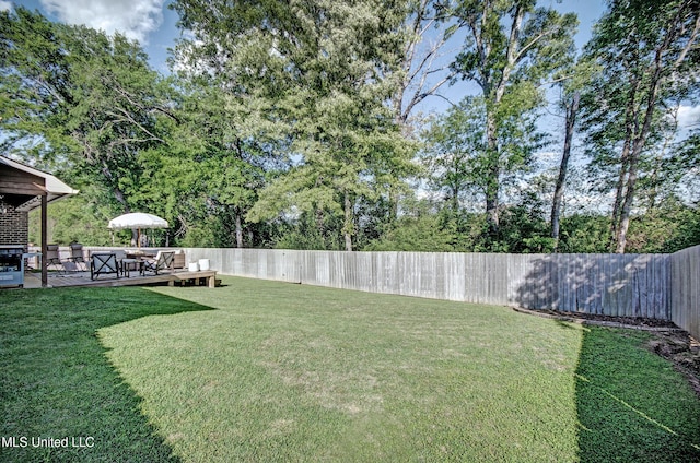 236 Cooper Ln, Canton, MS 39046 - view of yard featuring a fenced backyard and a deck