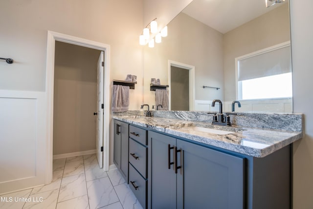 bathroom featuring vanity