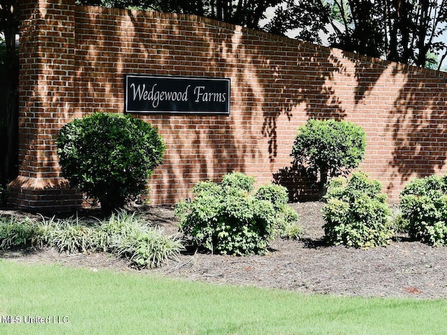 view of community sign