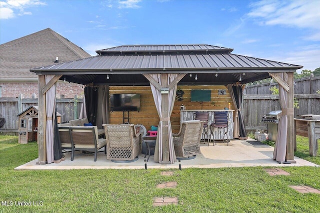 230 Lighthouse Ln, Brandon, MS 39047 - view of patio / terrace featuring a gazebo and a grill