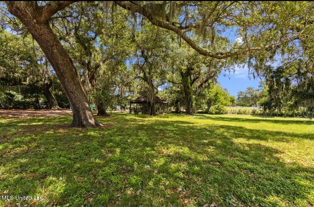 view of yard featuring a gazebo