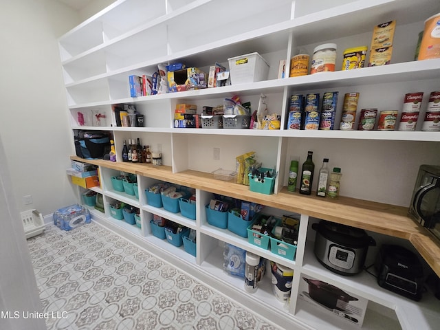 view of storage area