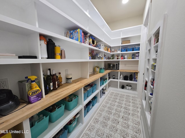 view of storage area