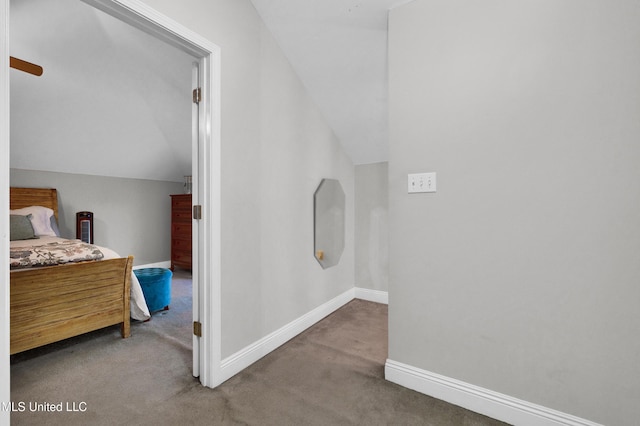 interior space featuring vaulted ceiling