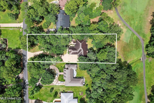 7622 Fairway Dr, Diamondhead, MS 39525 - aerial view of residential area featuring property boundaries highlighted