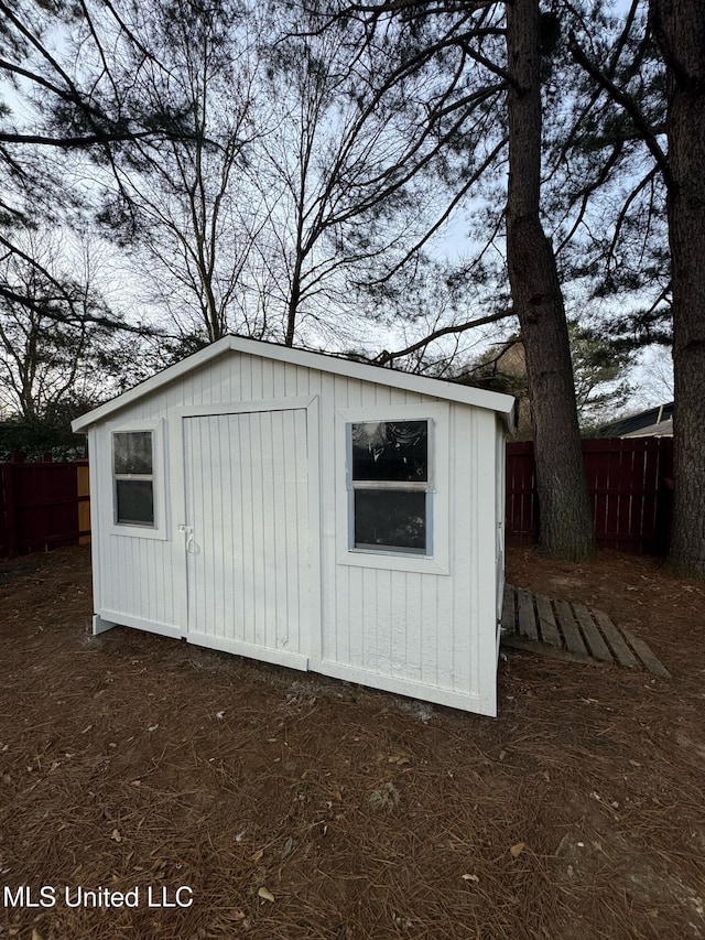 view of outdoor structure